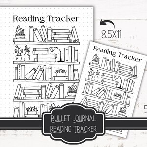 Rastreador de lectura / Rastreador de lectura Bullet Journal / Página de diario A5 IMPRIMIBLE y página 8.5x11