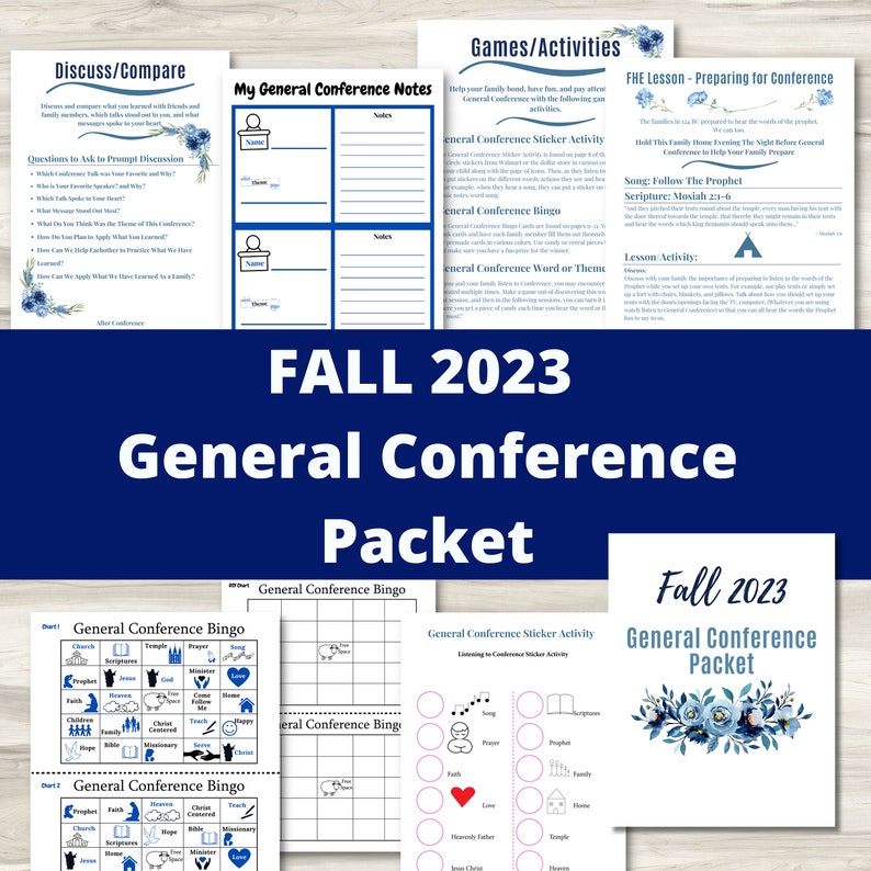 General Conference Packet Fall 2023 LDS Mormon General Etsy
