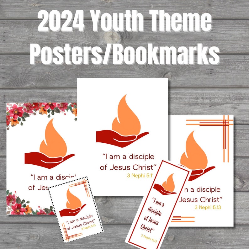 2024 LDS Youth Theme I Am a Disciple of Christ Packet Printable Posters