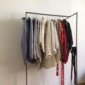 Steel clothes rack in a minimalist design