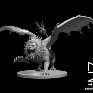 Manticore - 3D Printed Miniature for Tabletop Gaming