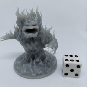 Elemental de fuego - Miniatura de RPG impresa en 3D