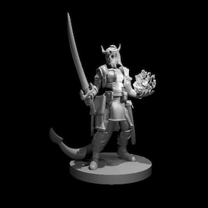 Female Tiefling Hexblade - RPG Tabletop Miniatur