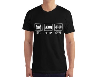 Eat Sleep Gym T-Shirt - Workout T-Shirt - Gym Shirt - Love To Eat