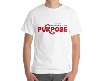 Creado para un propósito camiseta de manga corta, camiseta para hombre, camiseta de inspiración para los hombres