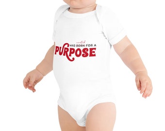 Creado para un propósito camiseta, onesie, bebé tee, baby onesie, bodysuit, bodysuits baby boy