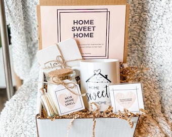 House Warming • Welcome Home • New Home •  Caring Box • Live Succulent • Soy Boutique Candle