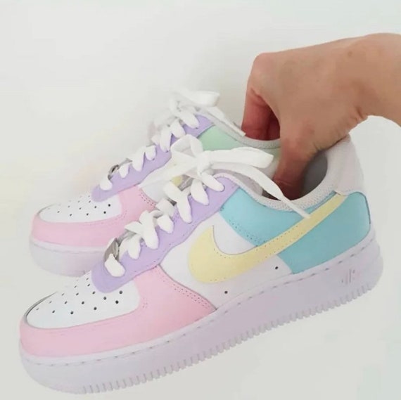 Pastel Air Force 1 / Air Force 1 Custom / Womans Air Force 1 / | Etsy
