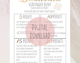 BACHELORETTE SCAVENGER HUNT