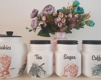 disney tea coffee sugar jars