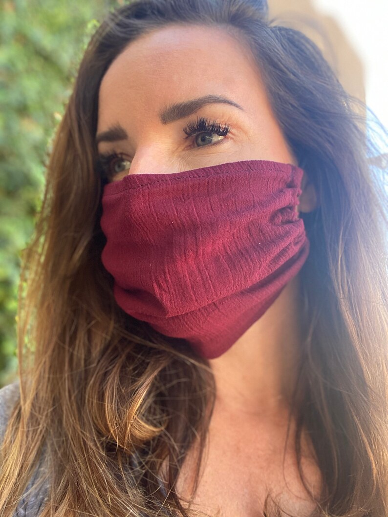 Gauze Cheesecloth Face Mask One Layer Single Layer Adjustable Etsy