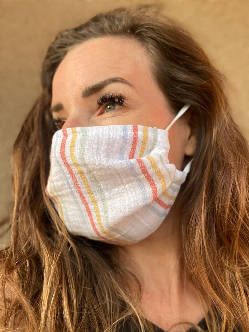 Gauze Cheesecloth Face Mask One Layer Single Layer Adjustable Etsy