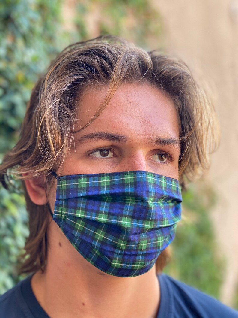 Scottish face mask tartan clan Lamont spring highland plaid Etsy