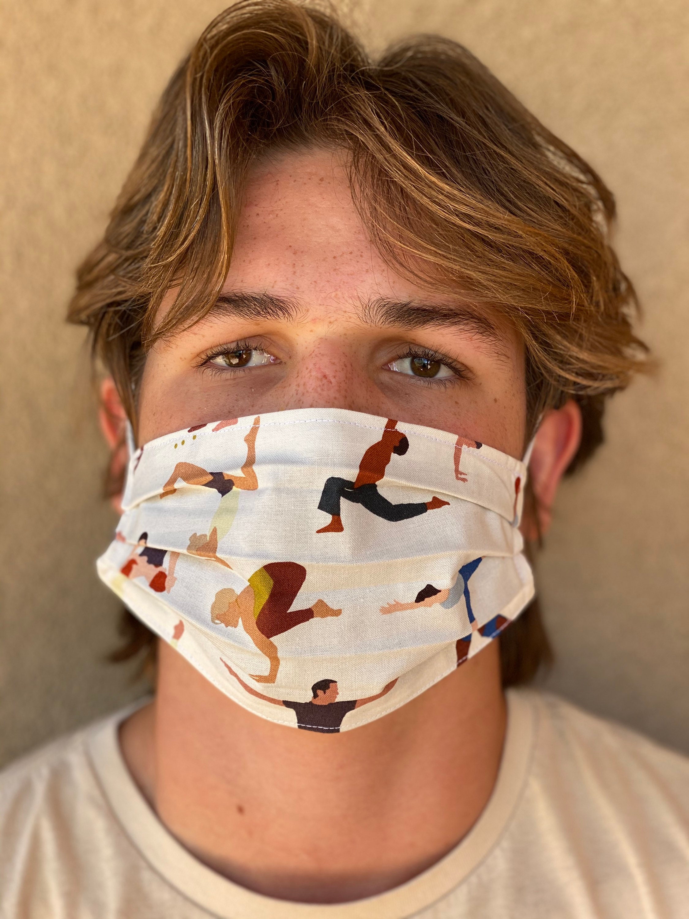 Yogi Face Mask Yoga Namaste Face Mask Adjustable Two Layer Etsy