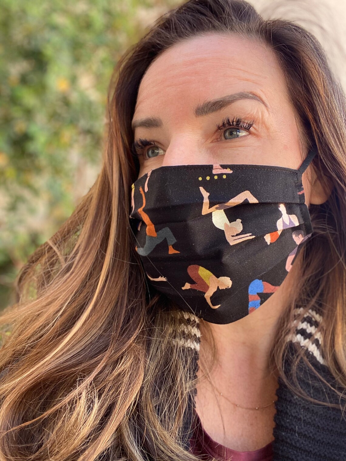 Yogi Face mask yoga namaste face mask adjustable two layer Etsy