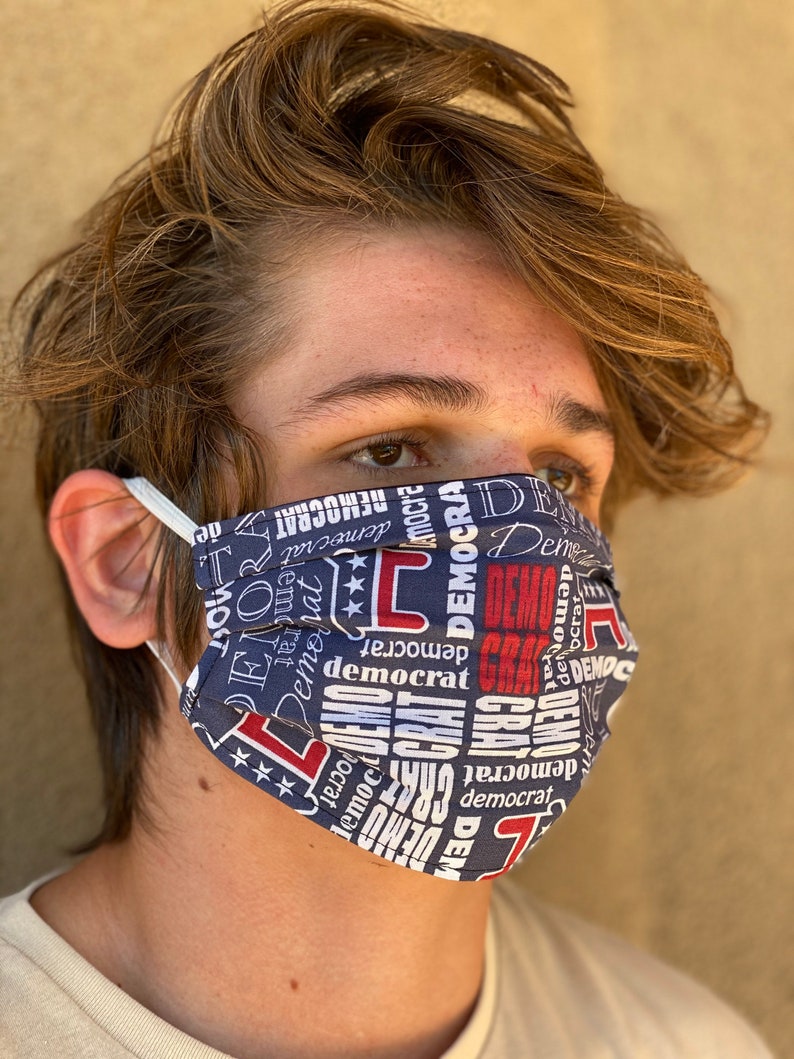 Democrat Face Mask Political Face Mask High Quality Two Etsy