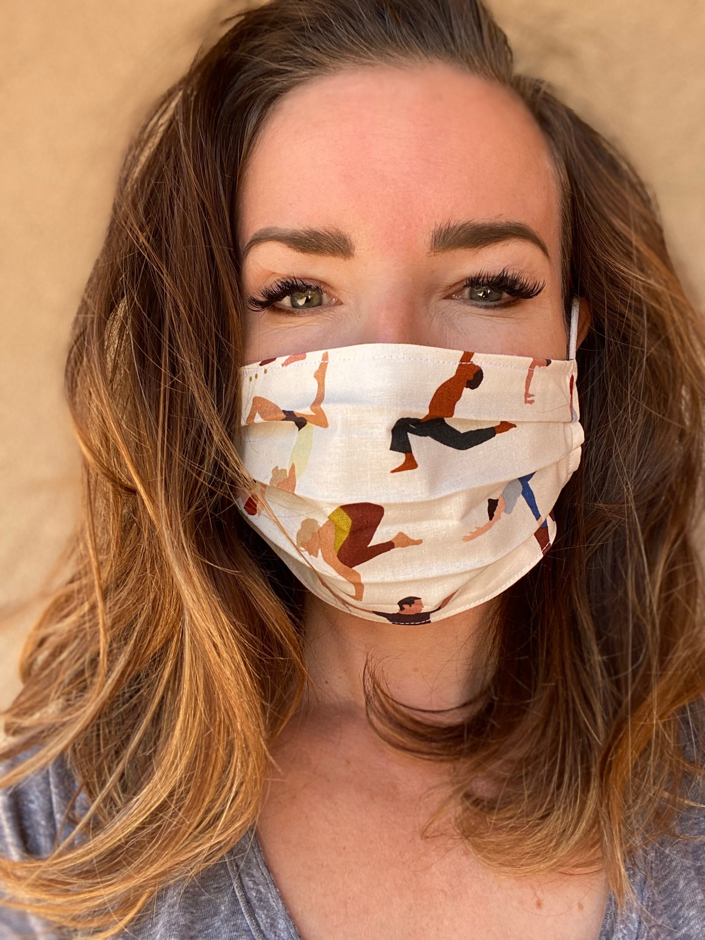 Yogi Face Mask Yoga Namaste Face Mask Adjustable Two Layer Etsy