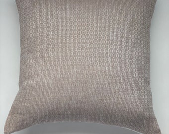 Designer blush geometric pattern pillow cover subtle pink floral flowers white linen block print 24 x 24 | 22 x 22 | 20 x 20 | 14 x 20 Carol