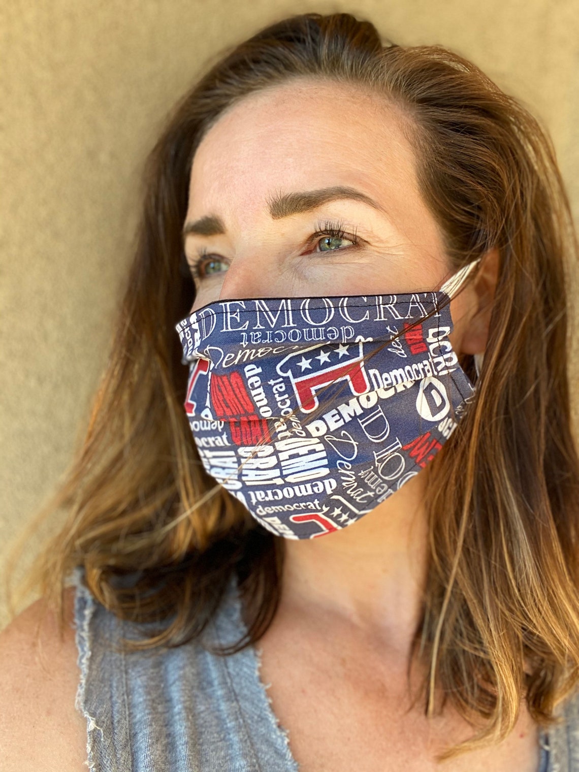 Democrat Face Mask Political Face Mask High Quality Two Etsy