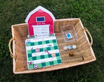 Wilbur's Big Adventure | Charlotte's Web | Printable Game Board | Farm Theme Lesson | Games for Kids | Homeschool | Book Unit Study | Prints