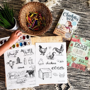 Charlotte&#39;s Web Printables, Classic book art, Charlotte&#39;s Web lessons, Kids literature activities, homeschool, instant download