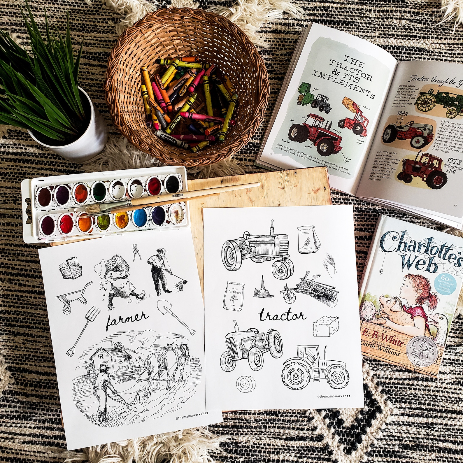 Charlotte's Web Printables, Classic Book Art, Charlotte's Web Lessons