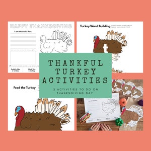 Thankful Turkey Activities | Thanksgiving Activity for Kids | Thanksgiving Activity Placemat | Thanksgiving Printable for kids