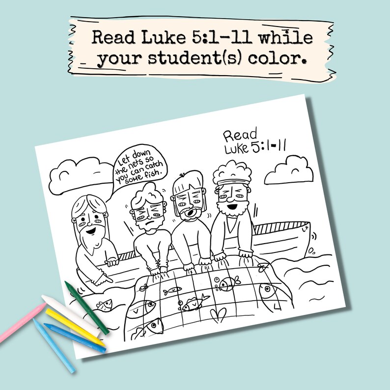Luke 5 Bible Story Activities For Kids Bible Activities Kid s Bible 