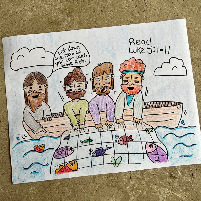 Luke 5 Bible Story Activities For Kids Bible Activities Kid s Bible 