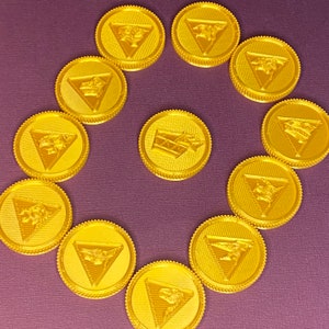 Power Coins | Dino Charge Rangers | 3D-Printed Coin | All Morpher Compatible | Power Rangers Dino Super Charge | Power Coin Prop | S06