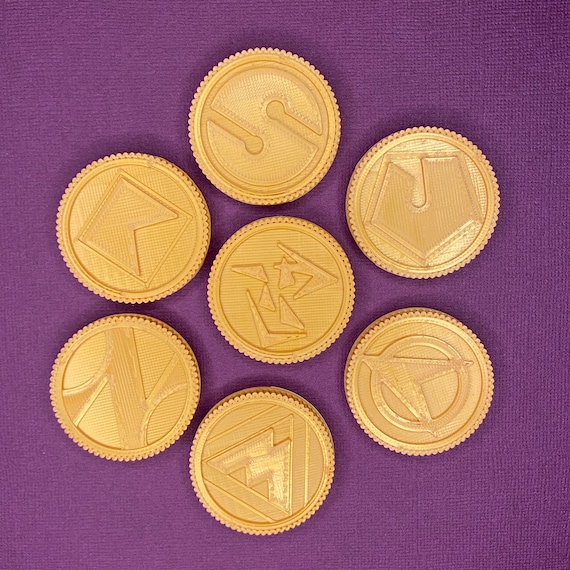 Power Coins | Aquitar Alien Rangers | 3d-printed Coins | All