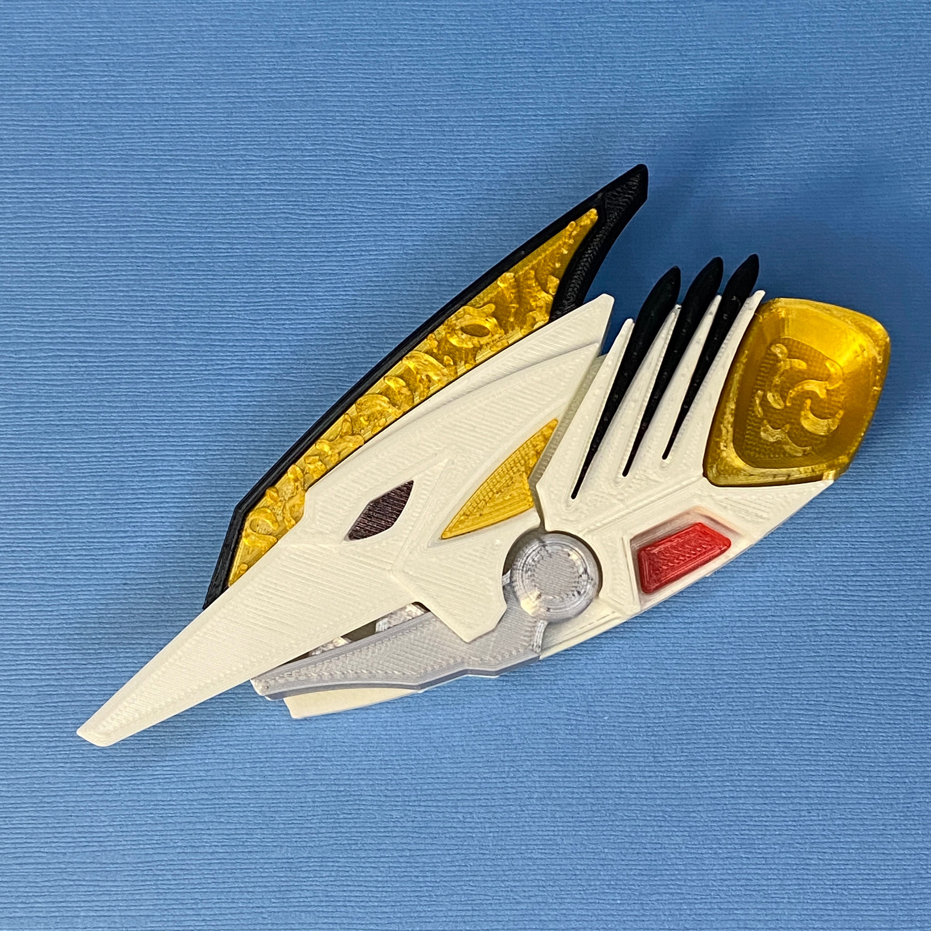 White Drago Morpher 3D Printed Power Rangers Dino Thunder Cosplay Accessory Display Piece Morpher Prop
