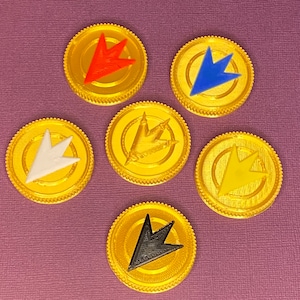 Power Coins | Dino Thunder Power Rangers | 3D-Printed Coin | All Morpher Compatible | Power Rangers Dino Thunder | Power Coin Prop | S15