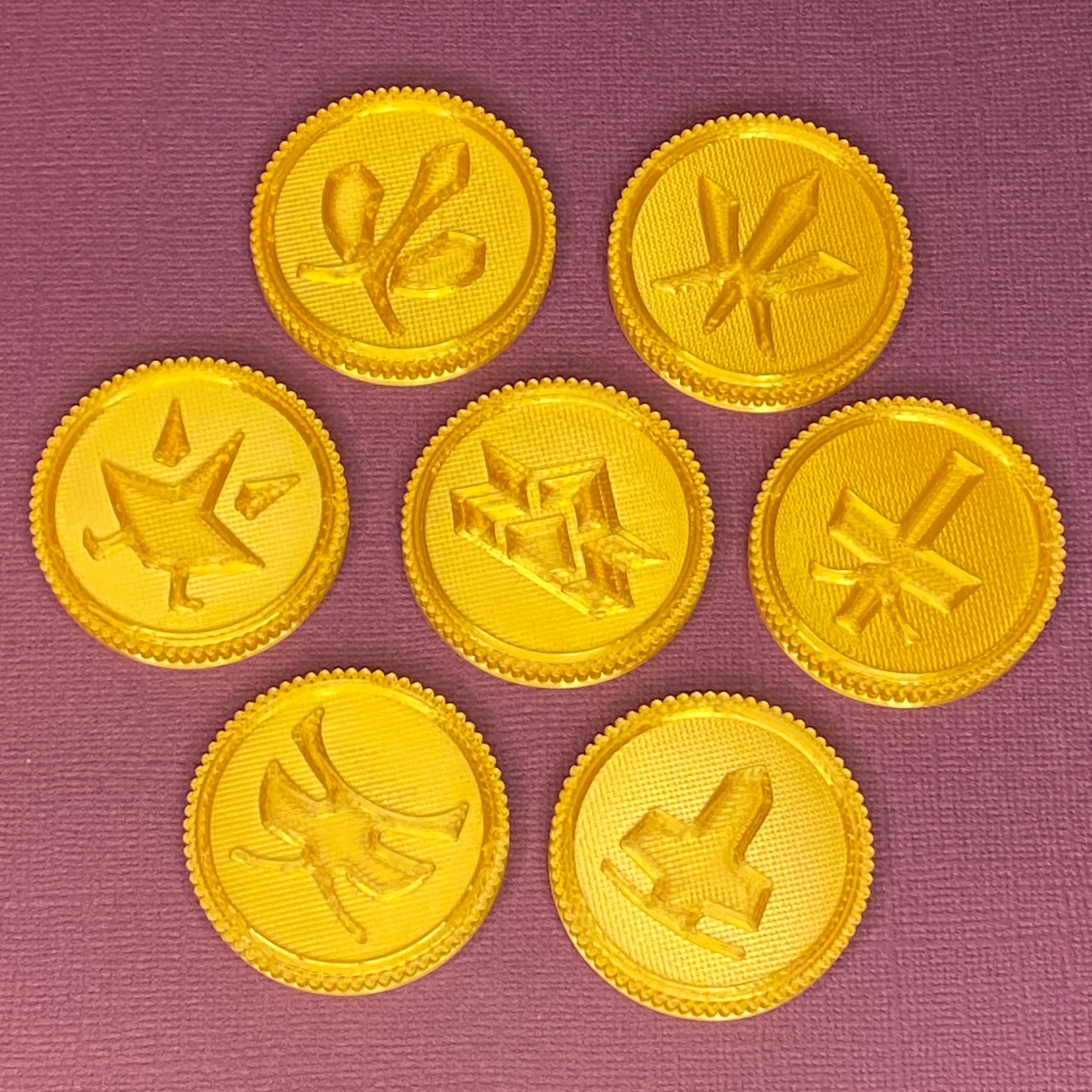 Power Coins | Samurai Rangers | 3d-printed Coin | All