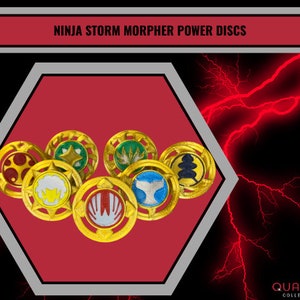 Discos Morpher de Ninja Storm / Impresos en 3D / Power Rangers Ninja Storm / Piezas de repuesto / A todo color / Accesorio utilizable / Compatible con Morpher