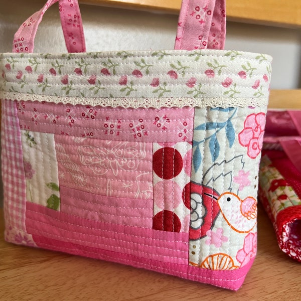 Mini Quilted Tote Bag Girl's Purse