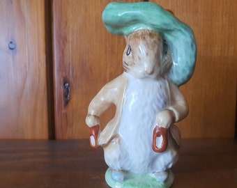 Vintage Beswick Beatrix Potter Benjamin Bunny porcelain figurine. BP- 3b backstamp.