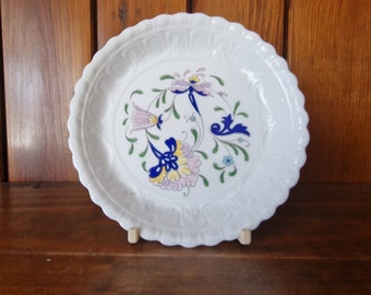 Vintage Coalport Pageant bone china pin dish with floral design.