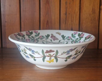 Vintage Portmeirion Botanic Garden Serving Bowl: Christmas Rose, Collectible Discontinued Design