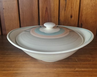 Vintage Susie Cooper Tureen & Serving Bowl Set: Art Deco Wedding Rings Design