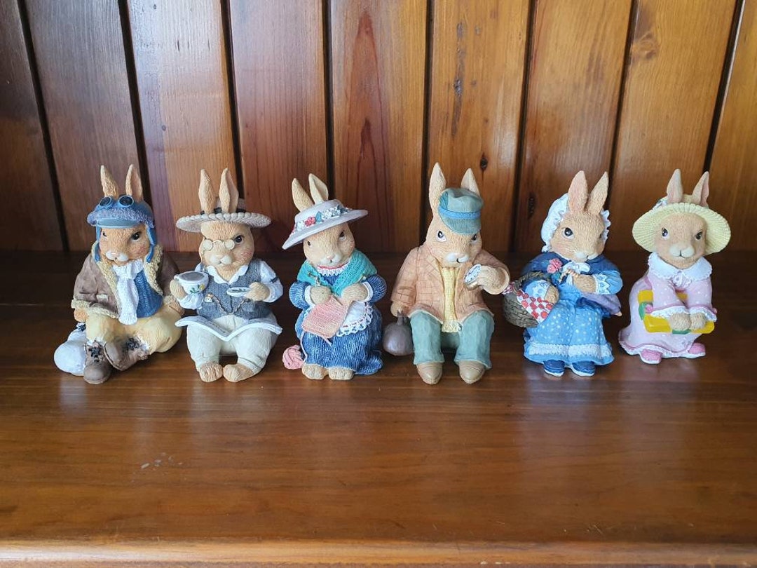 Vintage Rabbit Figurines by Regency Fine Arts. Free UK Postage. Etsy UK