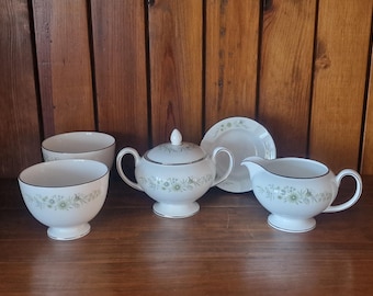 Vintage Westwood Westbury Bone China: Sugar Bowl, Creamer, Ashtray