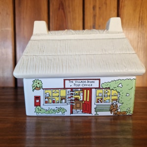 Vintage Wade Whimsey Kitchen Canister or Butter Dish. The Village Store and Post Office.