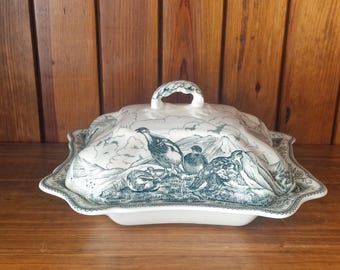 Vintage Mason's Ironstone Game Birds Tureen: 1940s English Pottery