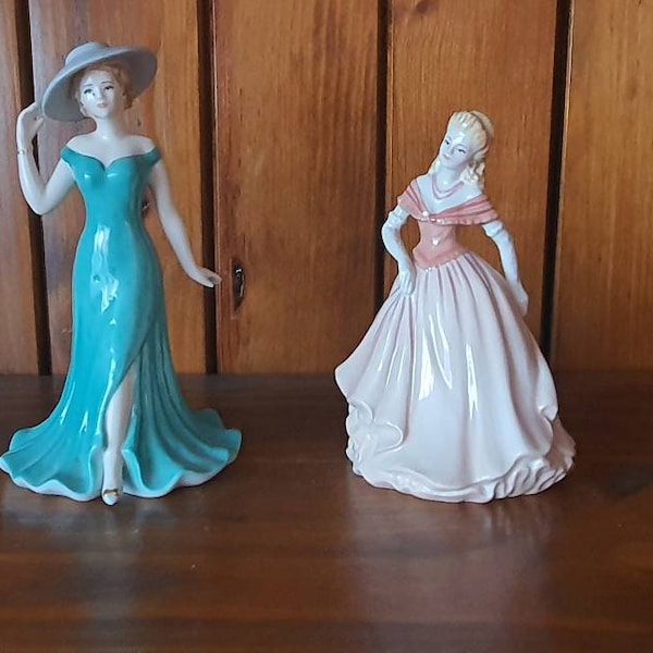 Vintage Coalport Heart to Heart porcelain  figurines My Wonderful Mum and Made for Each Other.