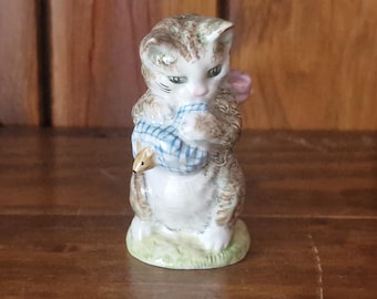 Vintage Beswick Beatrix Potter Miss Moppet porcelain figurine. BP- 3b backstamp.