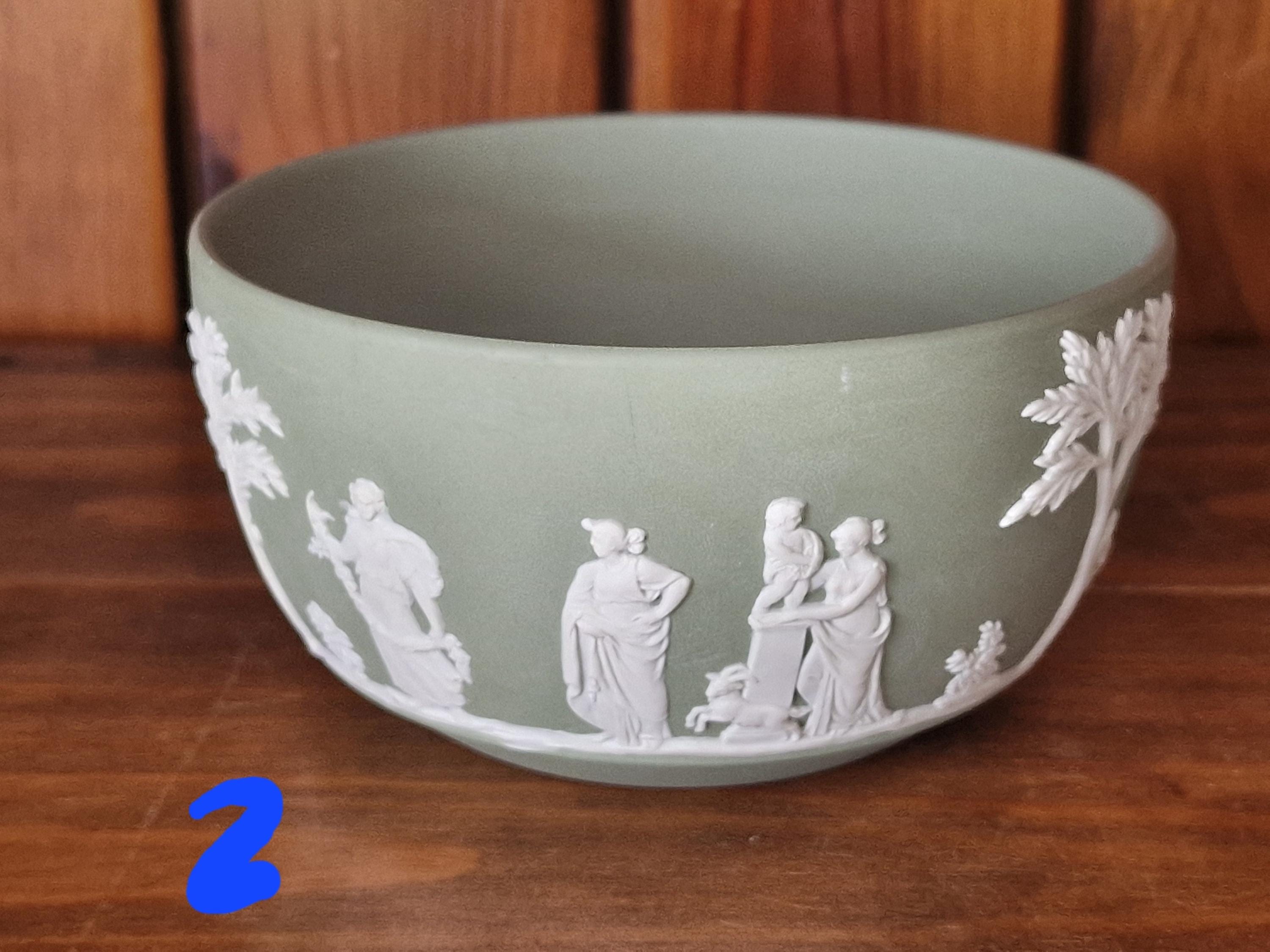 ビンテージ ウェッジウッド セージグリーン ジャスパーウェア ボウル