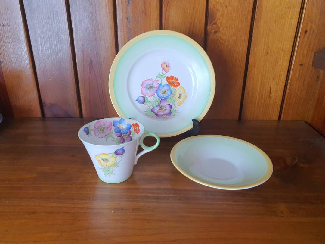 Vintage Hamilton Fine Bone China Teacup & Saucer W/ Pink Carnation Flowers (made In England) - UK