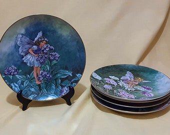 Vintage collectable plates from the Flower Fairy Collection made by Heinrich and Villeroy and Boch.