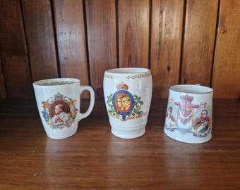 Vintage items marking the Coronation of various Kings of the United Kingdom.